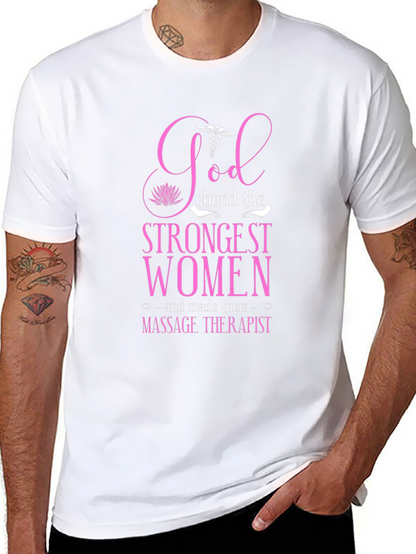Massage Therapist Strong Women Graphic T-Shirt