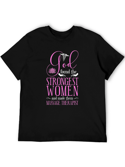 Massage Therapist Strong Women Graphic T-Shirt