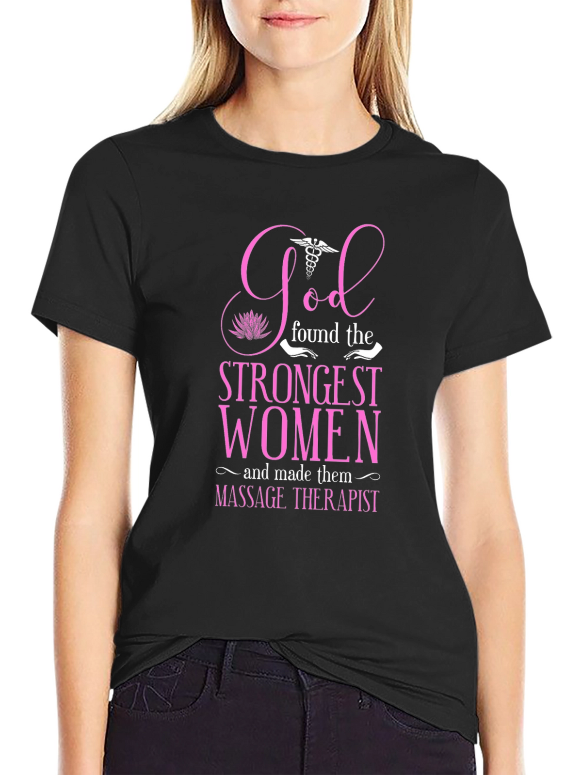Massage Therapist Strong Women Graphic T-Shirt