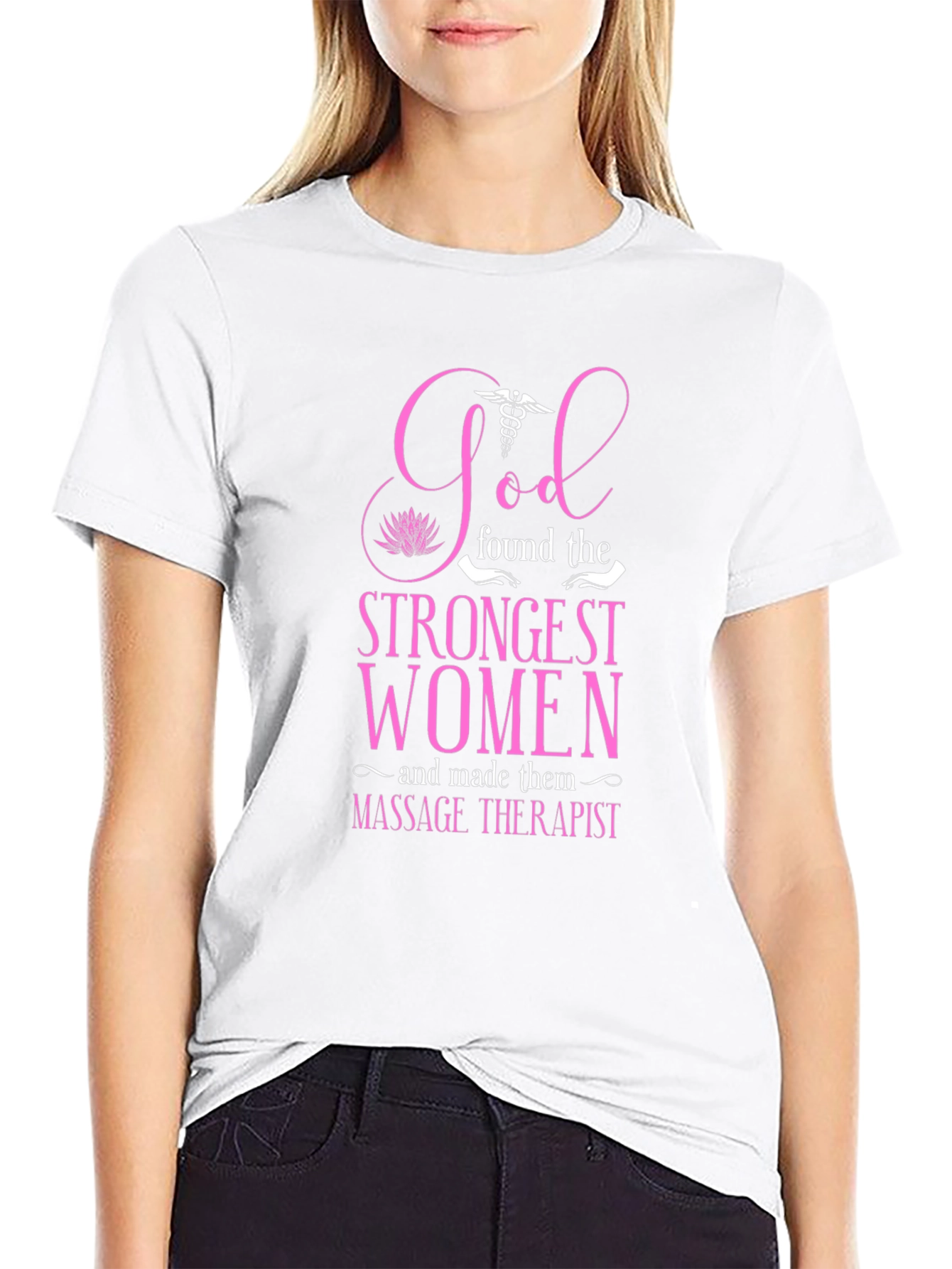 Massage Therapist Strong Women Graphic T-Shirt