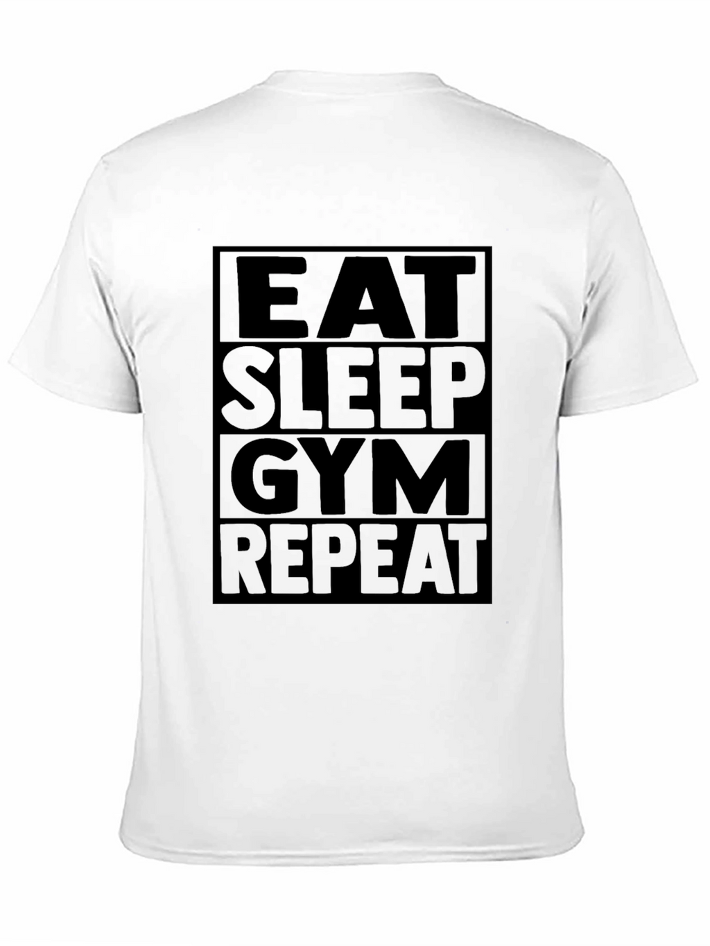 Eat Sleep Gym Repeat T-Shirt - Black Fitness Tee