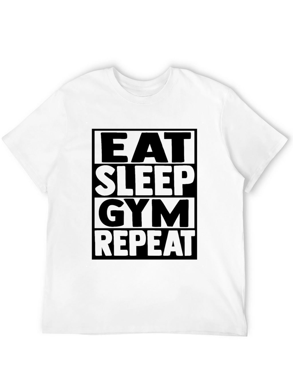 Eat Sleep Gym Repeat T-Shirt - Black Fitness Tee