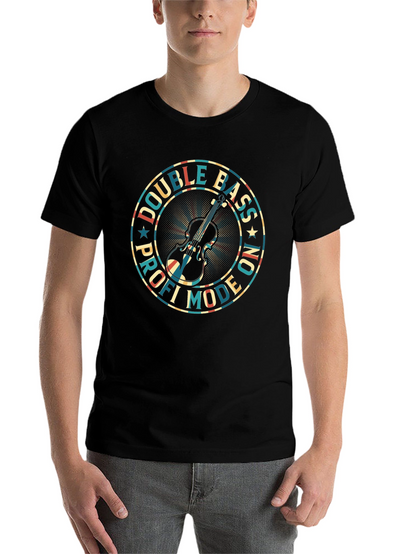 Double Bass Pro Mode On Black T-Shirt