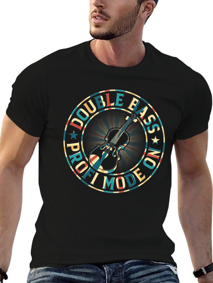 Double Bass Pro Mode On Black T-Shirt