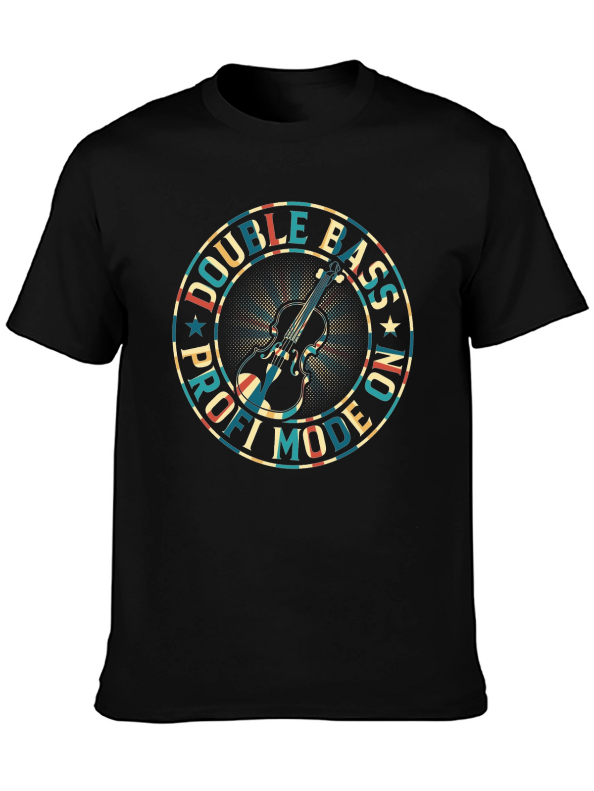 Double Bass Pro Mode On Black T-Shirt