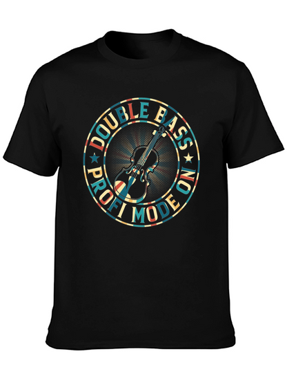 Double Bass Pro Mode On Black T-Shirt