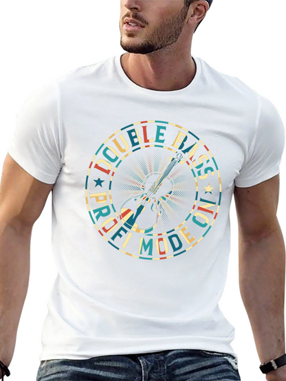 Double Bass Pro Mode On Black T-Shirt