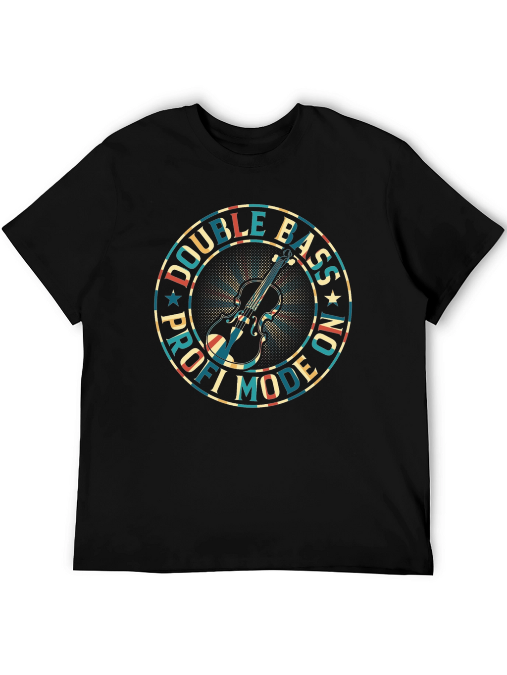 Double Bass Pro Mode On Black T-Shirt