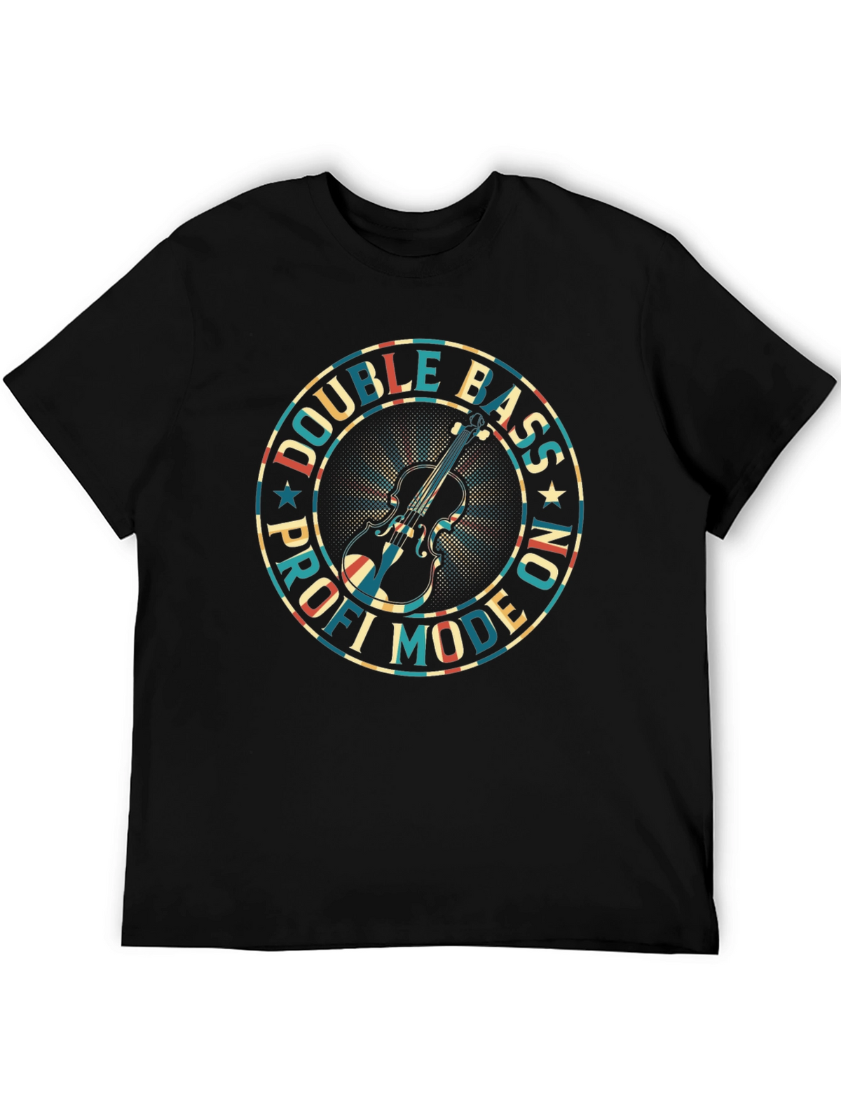 Double Bass Pro Mode On Black T-Shirt