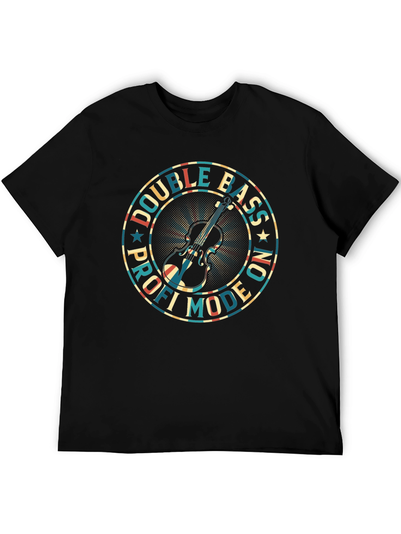 Double Bass Pro Mode On Black T-Shirt
