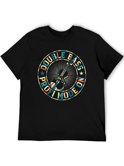 Double Bass Pro Mode On Black T-Shirt