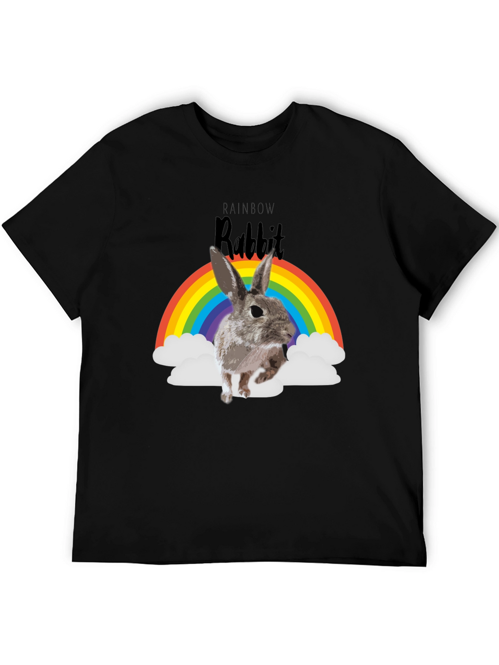 Rainbow Rabbit T-Shirt - Fun Graphic Tee