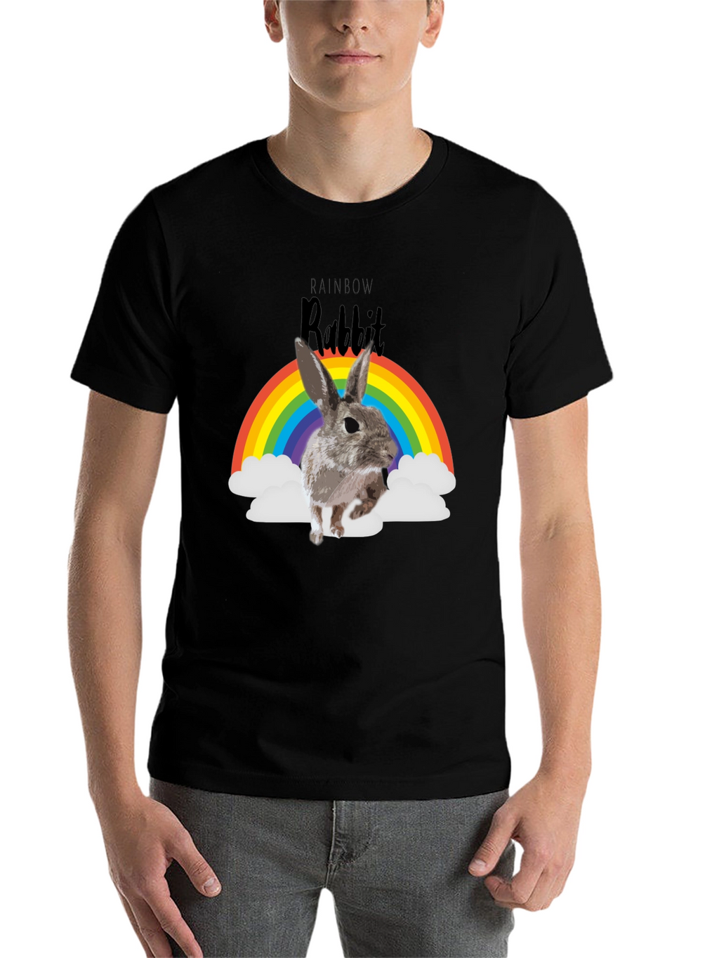 Rainbow Rabbit T-Shirt - Fun Graphic Tee