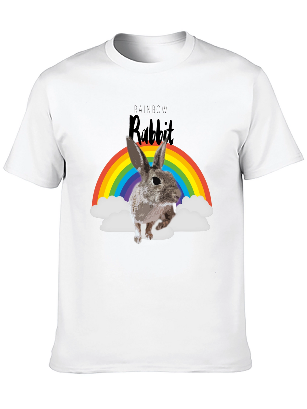 Rainbow Rabbit T-Shirt - Fun Graphic Tee