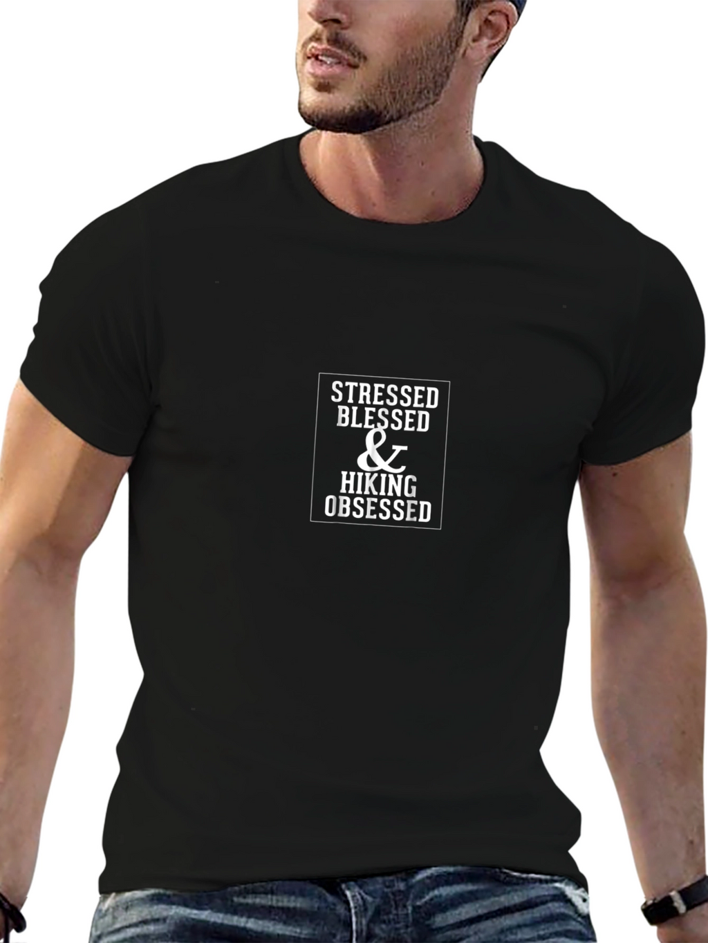 Stressed Blessed & Hiking Obsessed T-Shirt