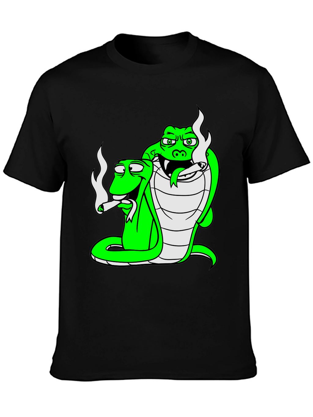 Cool Cobra Snakes Smoking Joint T-Shirt