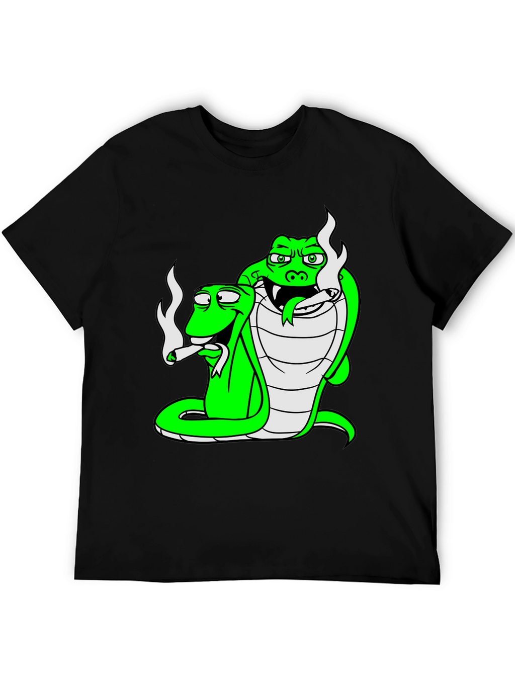 Cool Cobra Snakes Smoking Joint T-Shirt