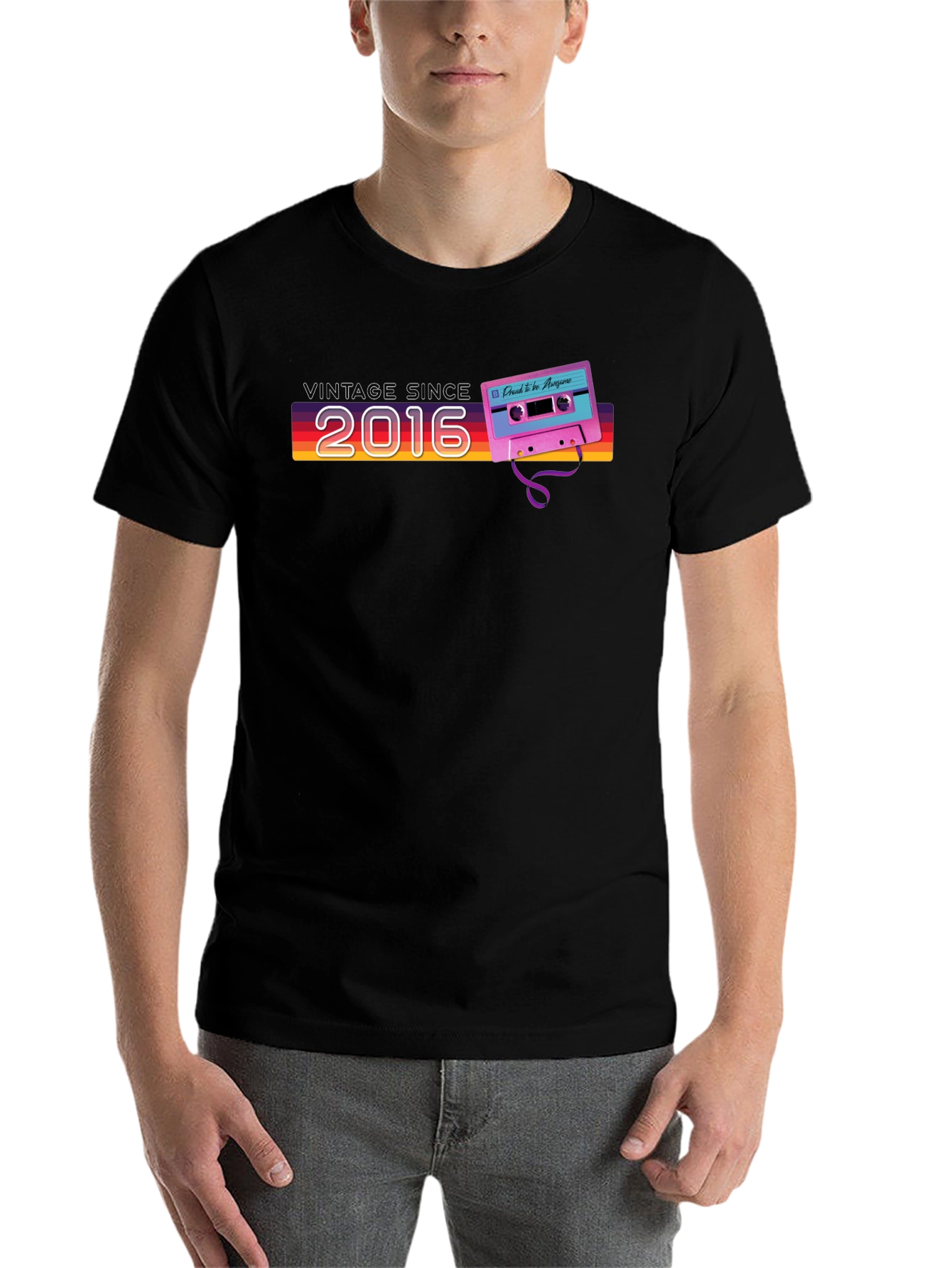 Vintage Since 2016 Cassette Tape Graphic T-Shirt