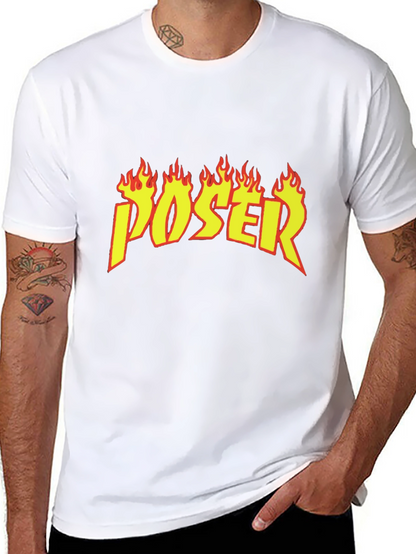 Poser Flame Graphic Black T-Shirt