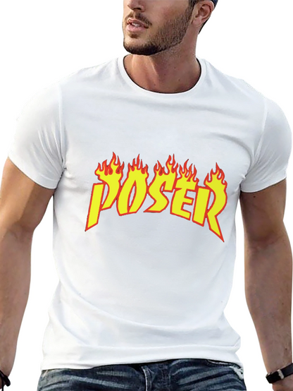 Poser Flame Graphic Black T-Shirt