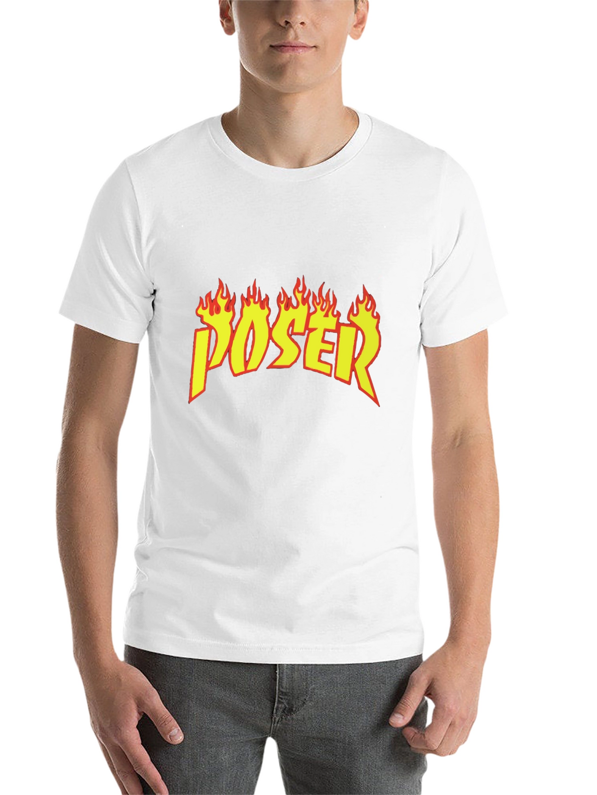Poser Flame Graphic Black T-Shirt