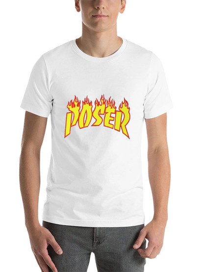 Poser Flame Graphic Black T-Shirt