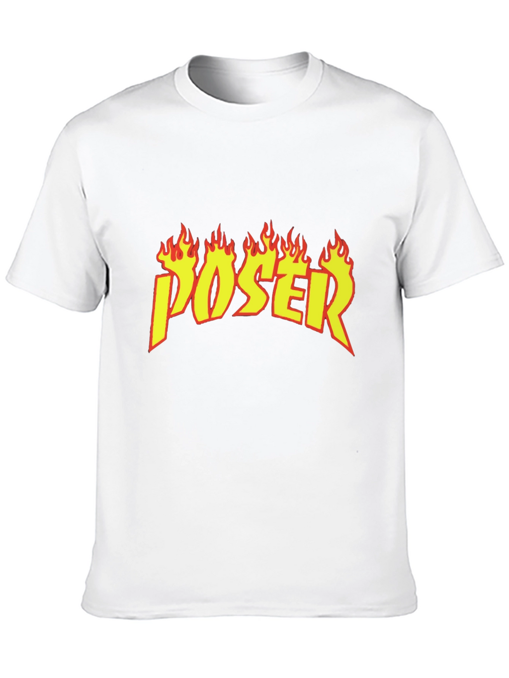 Poser Flame Graphic Black T-Shirt