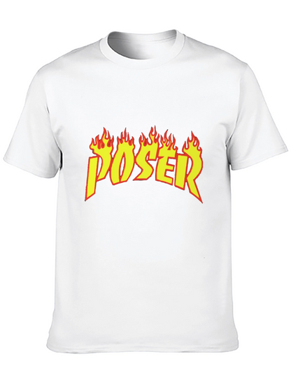 Poser Flame Graphic Black T-Shirt