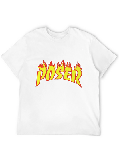 Poser Flame Graphic Black T-Shirt