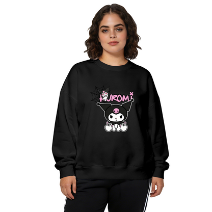 Gothic Spider?Web Kuromi Y2K Style Crewneck Sweatshirt