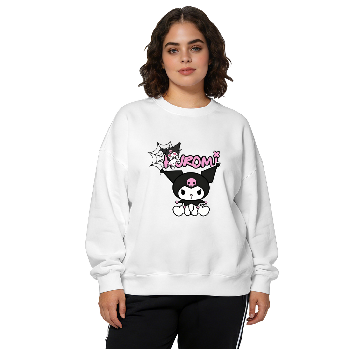 Gothic Spider?Web Kuromi Y2K Style Crewneck Sweatshirt