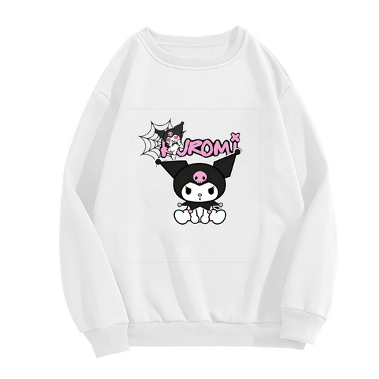 Gothic Spider?Web Kuromi Y2K Style Crewneck Sweatshirt