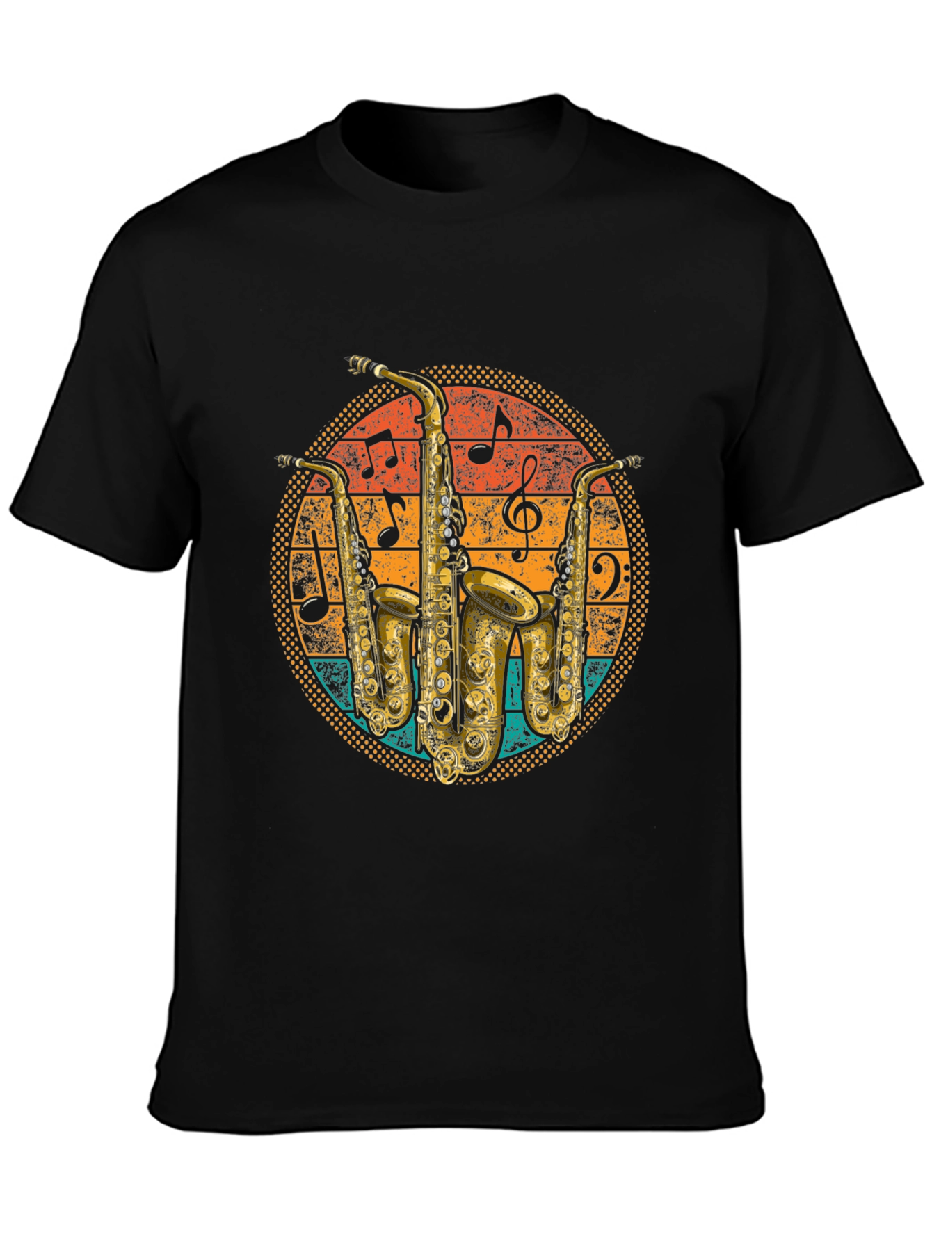 Retro Saxophone Music T-Shirt