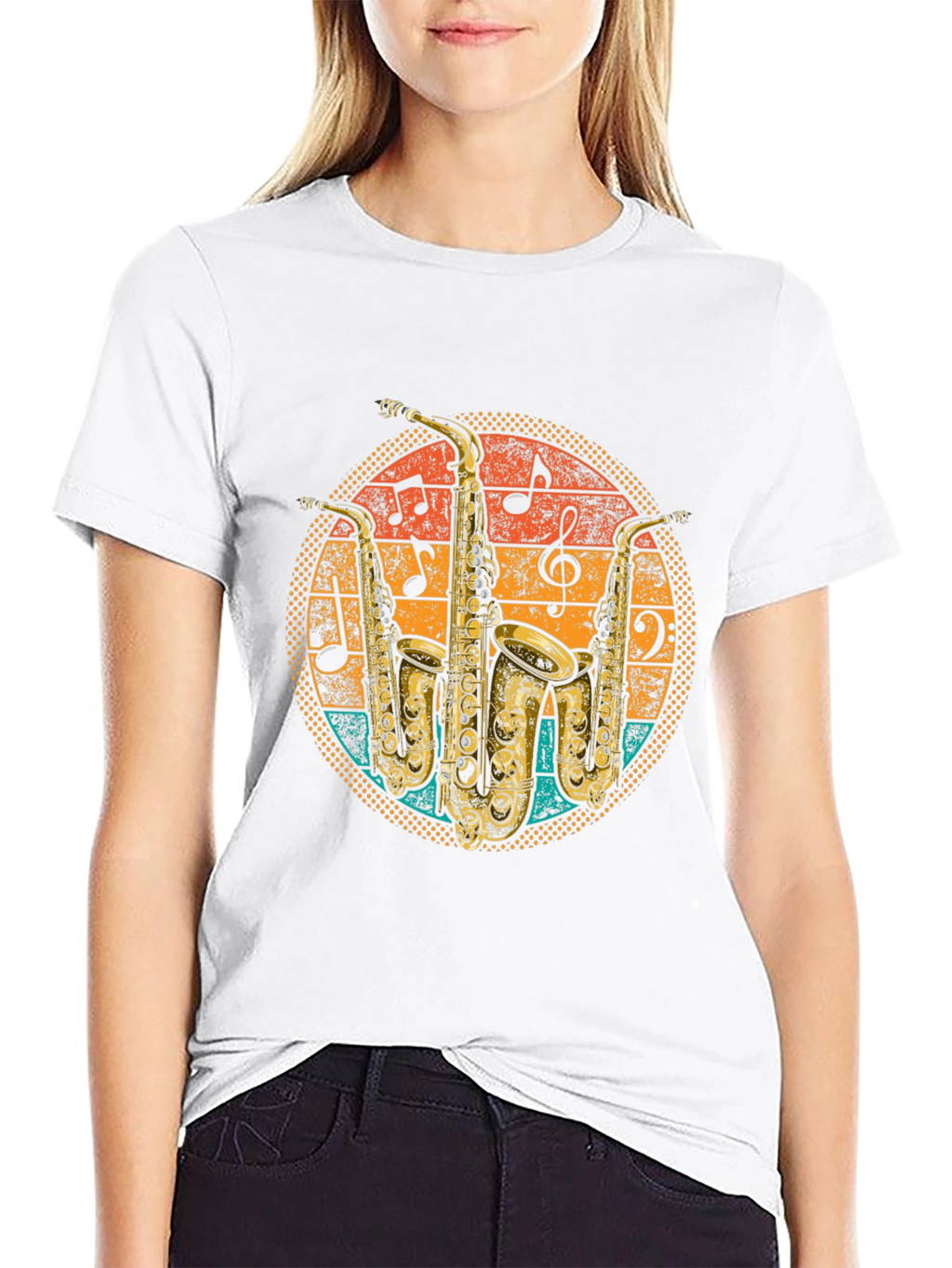 Retro Saxophone Music T-Shirt