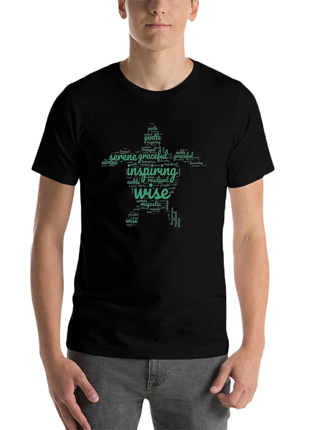 Inspiring Words T-Shirt - Wise Serene Graceful