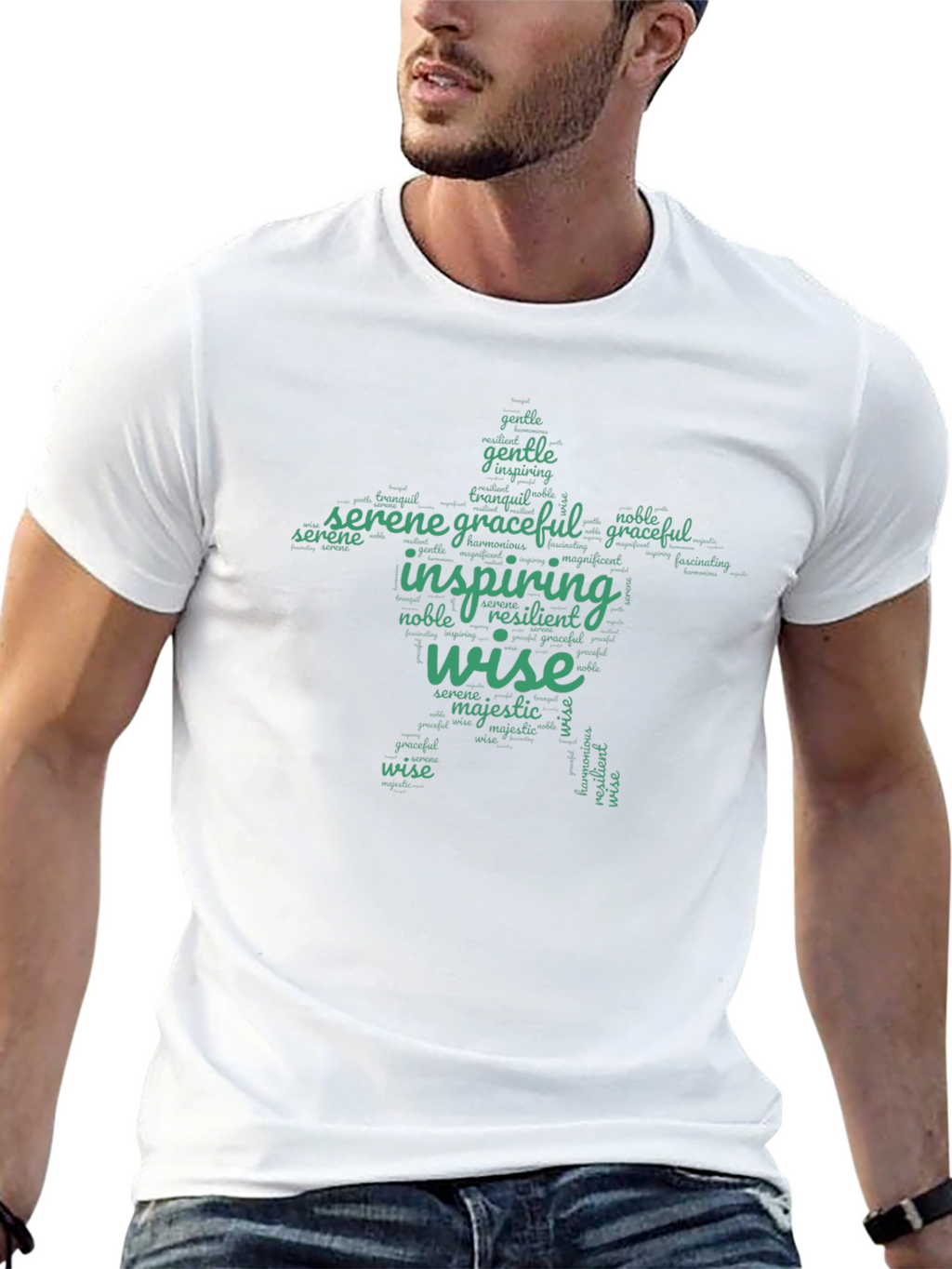 Inspiring Words T-Shirt - Wise Serene Graceful