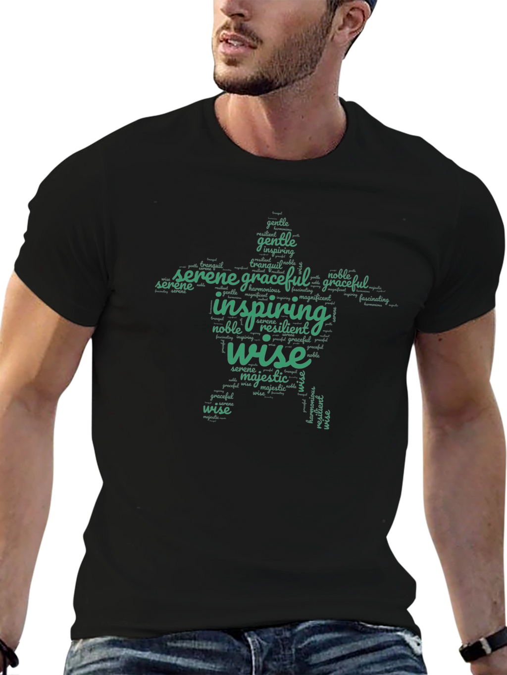 Inspiring Words T-Shirt - Wise Serene Graceful