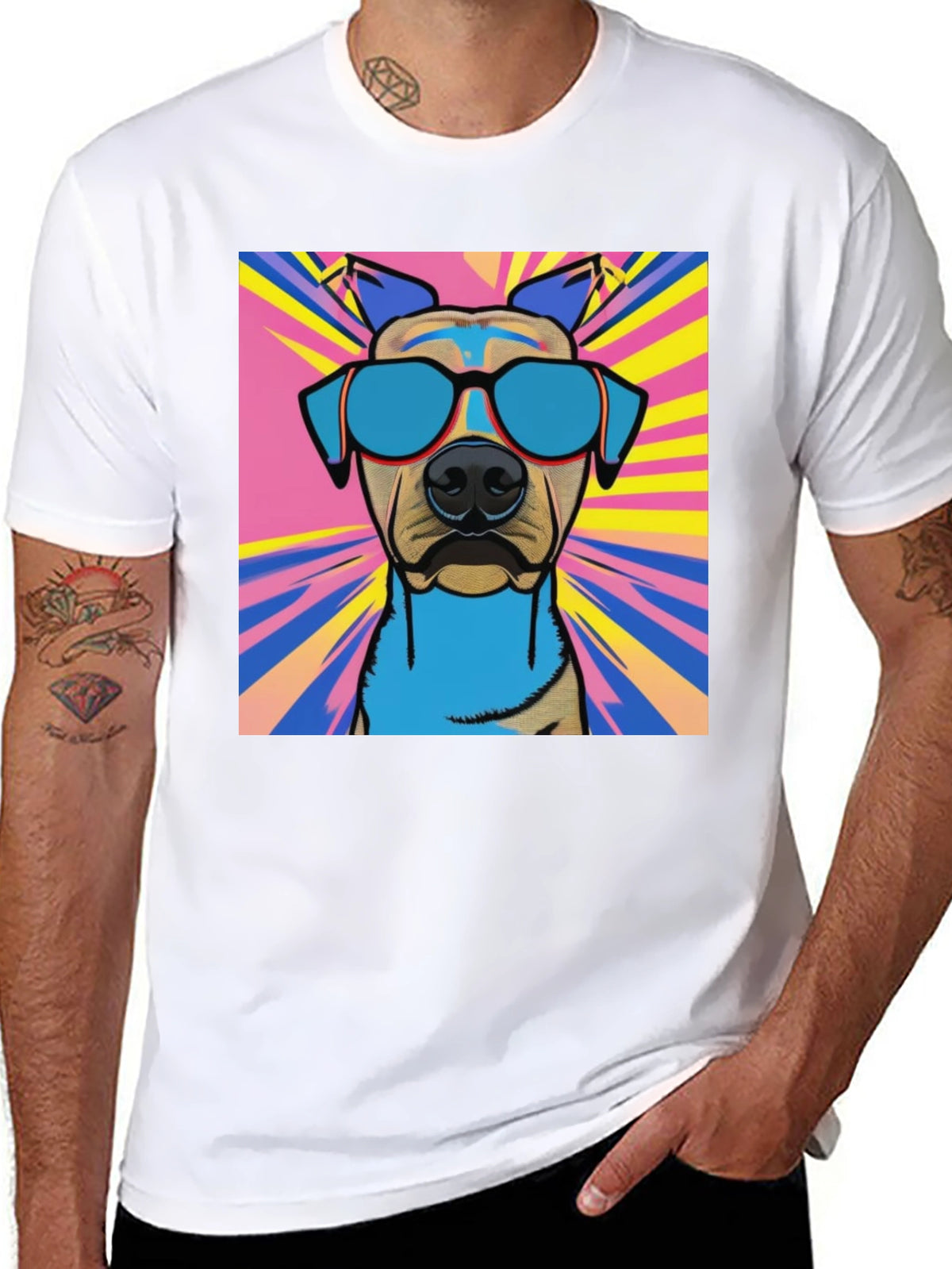 Cool Dog Graphic Tee - Stylish Canine Design