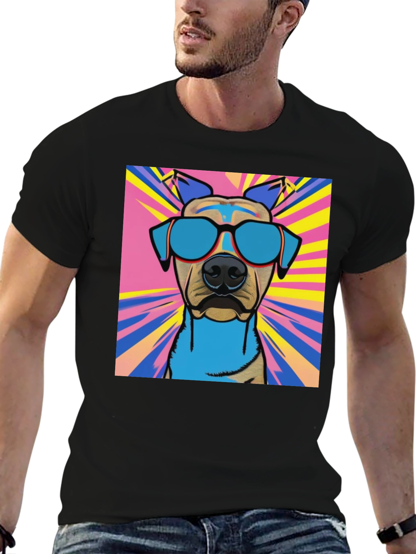 Cool Dog Graphic Tee - Stylish Canine Design