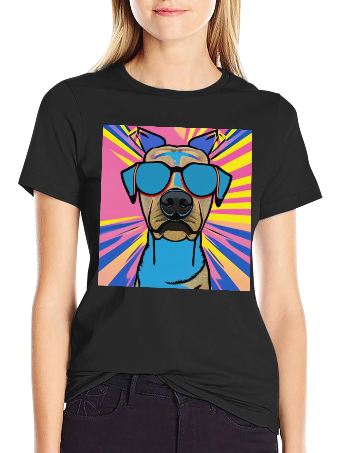 Cool Dog Graphic Tee - Stylish Canine Design