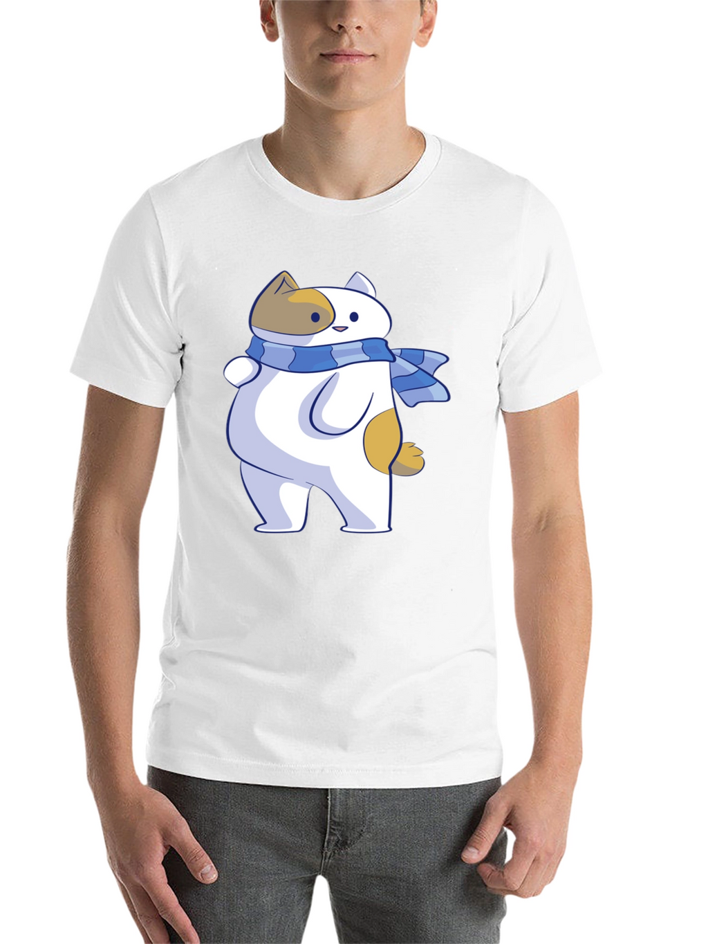 Cartoon Cat T-Shirt - Unisex Black Tee