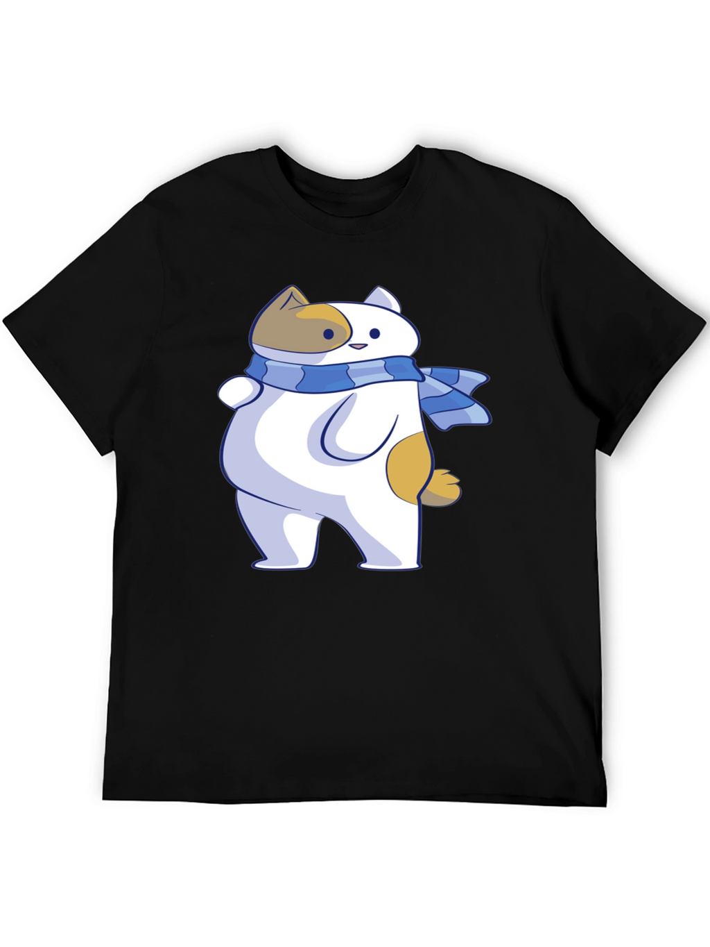 Cartoon Cat T-Shirt - Unisex Black Tee