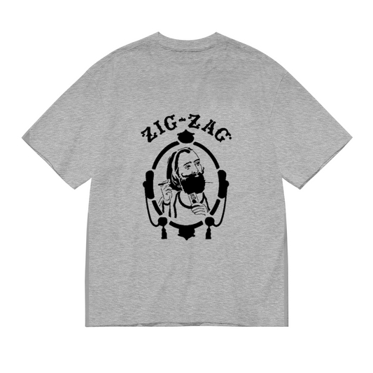 Zig-Zag Rolling Papers Classic Vintage Portrait Grey Tee