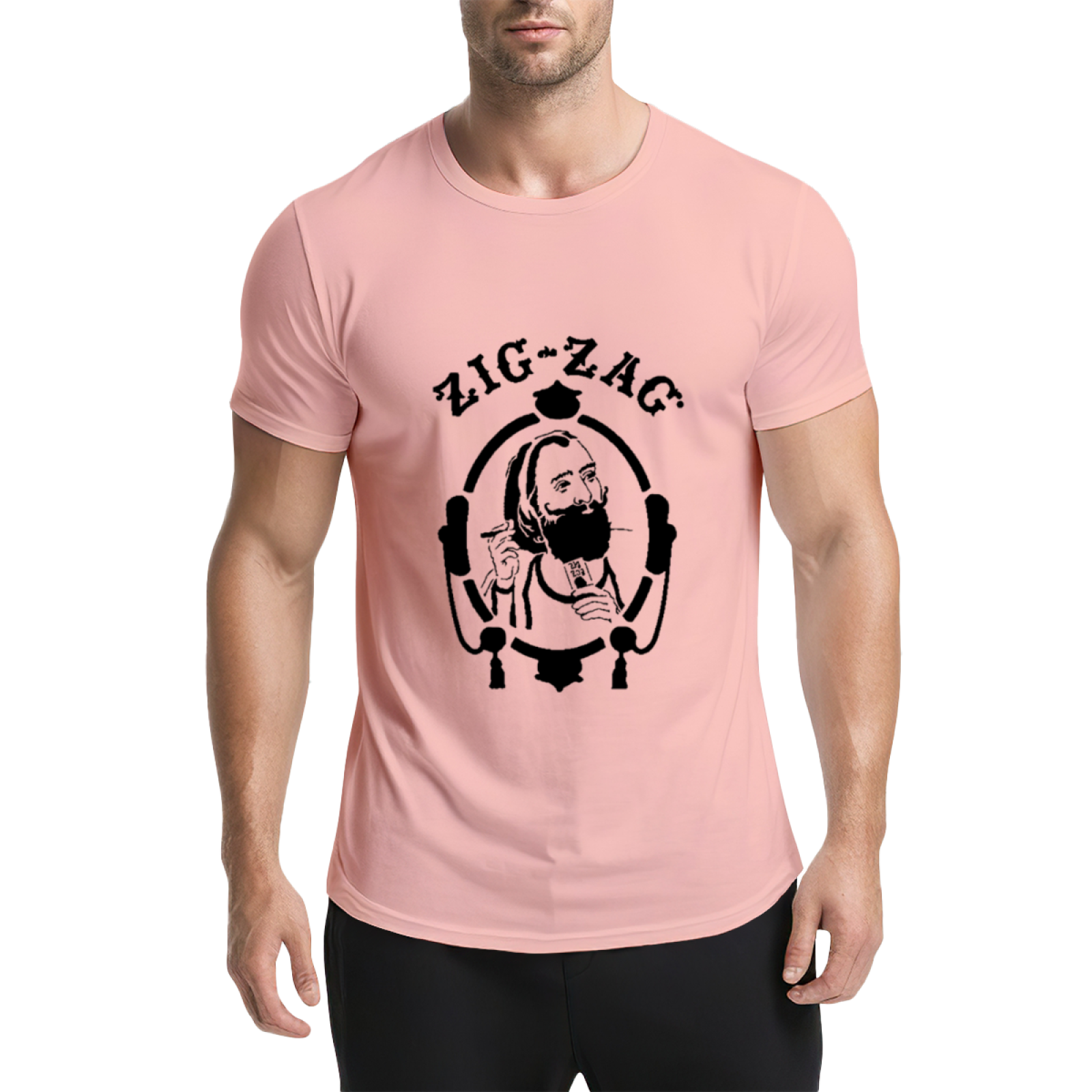 Zig-Zag Rolling Papers Classic Vintage Portrait Grey Tee
