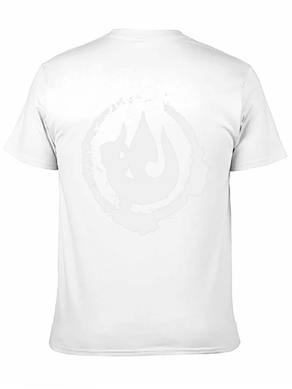Black T-Shirt with White Graphic Print