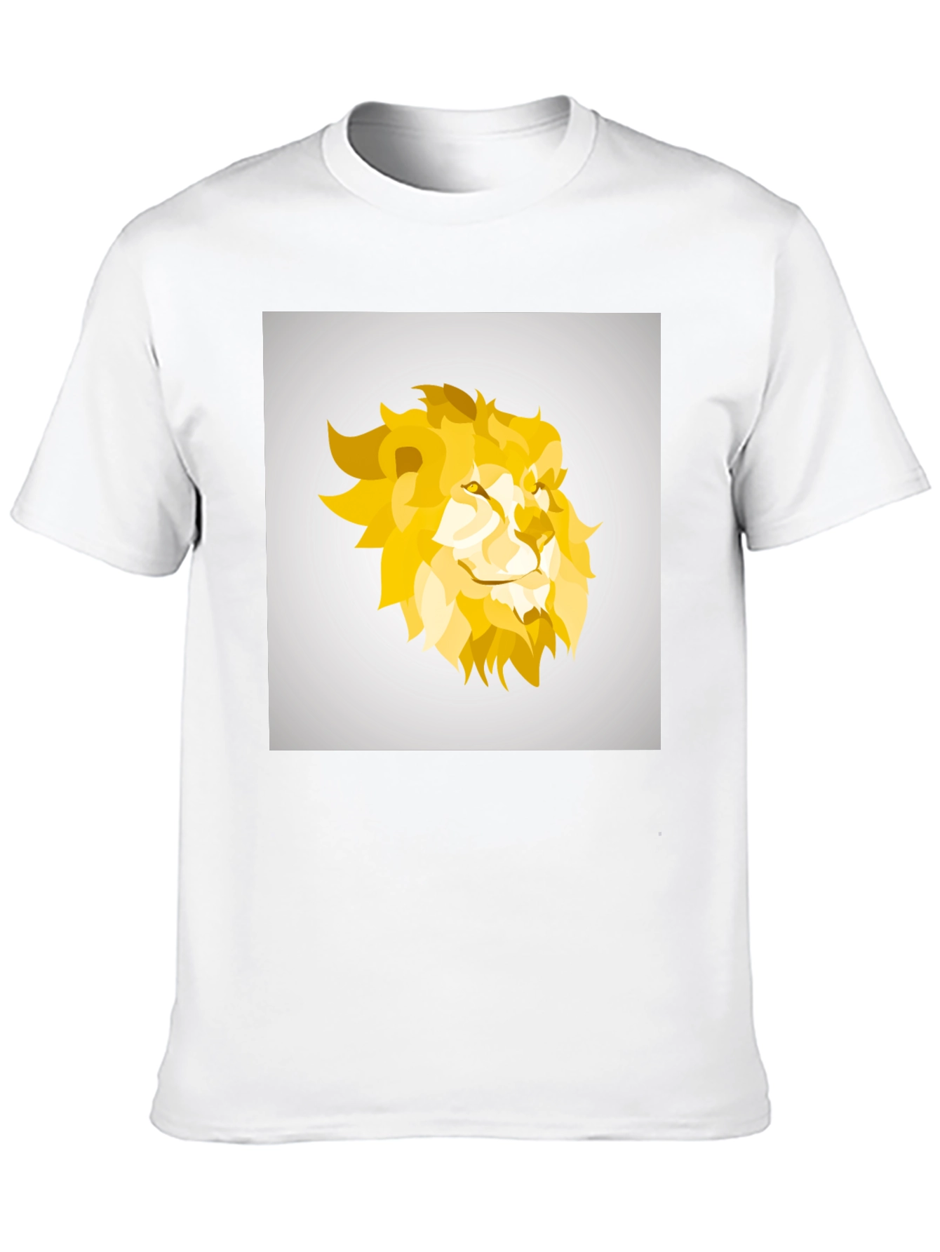 Geometric Lion Graphic Tee - Black
