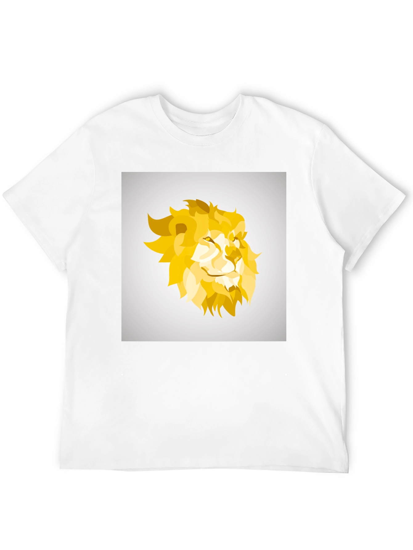 Geometric Lion Graphic Tee - Black