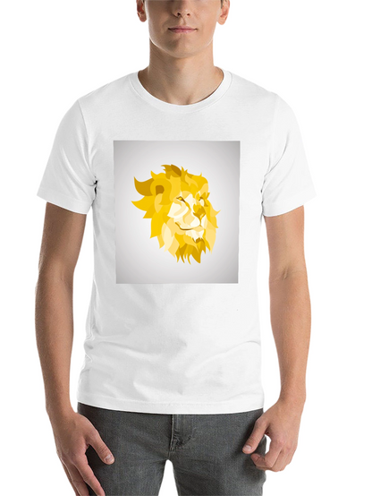 Geometric Lion Graphic Tee - Black
