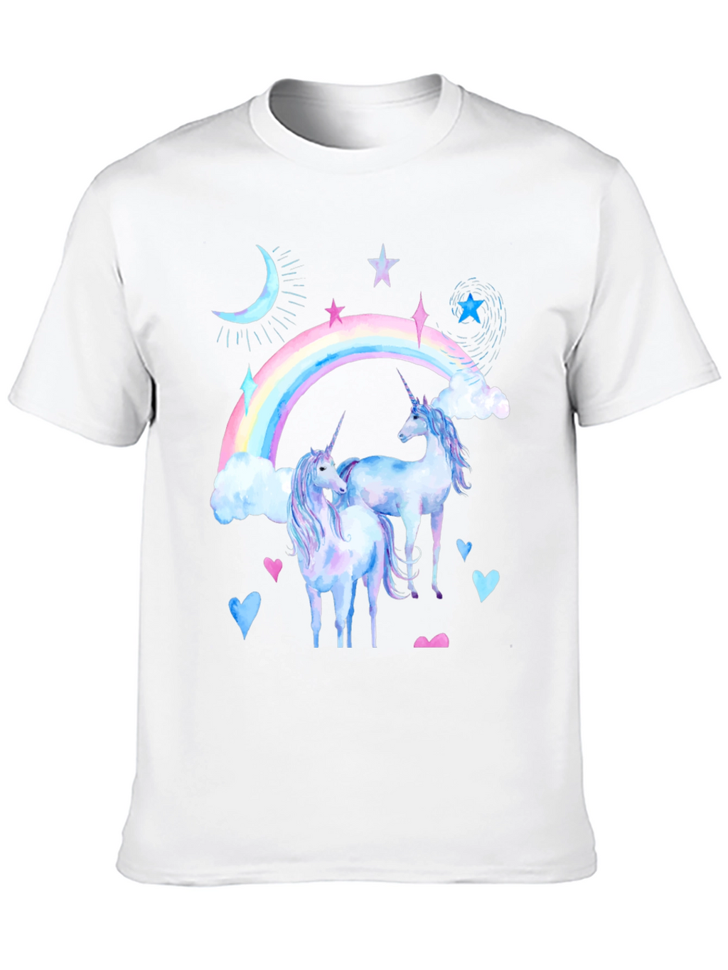 Unicorn Rainbow Black T-Shirt