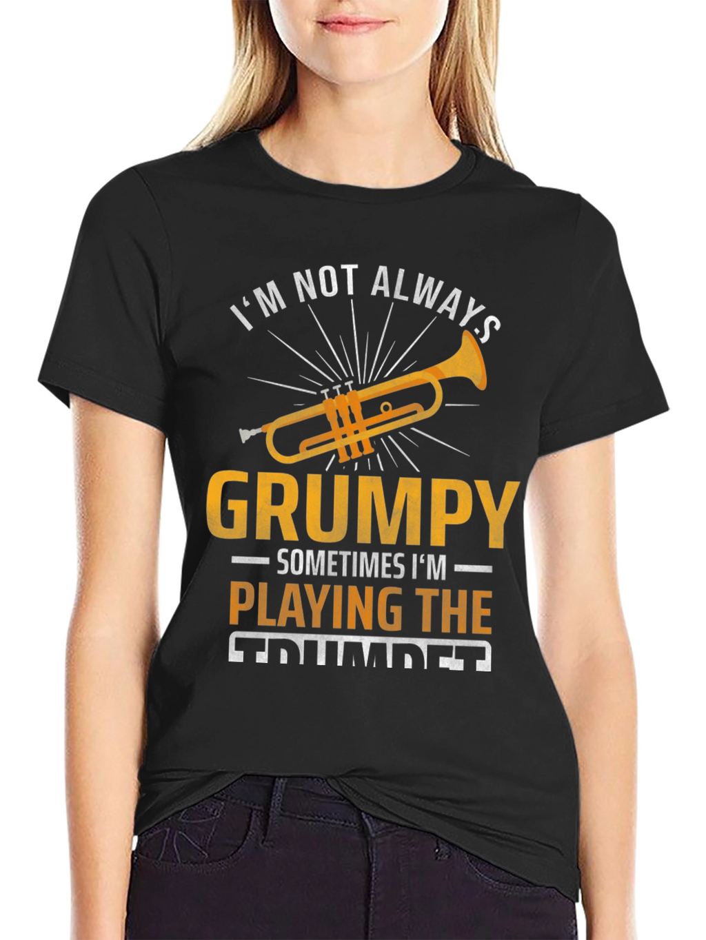 Grumpy Trumpet Player Graphic T-Shirt - Music Lover Tee